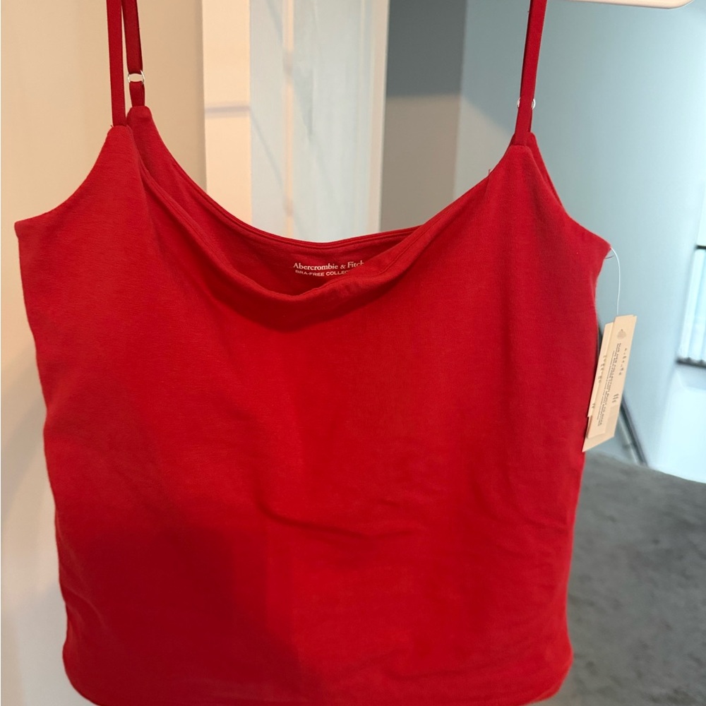 NWT Abercrombie & Fitch Red Bra-Free Tank